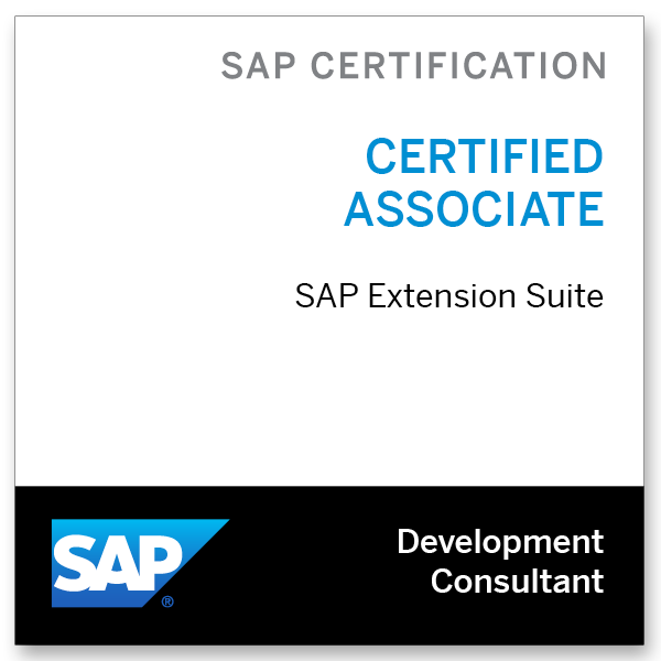 Certificate badge for SAP Extension Suite